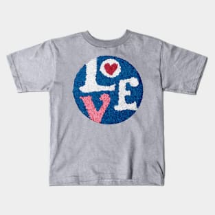 Love - Melted Plastic Popcorn art Kids T-Shirt